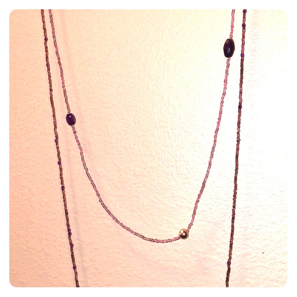 Purple necklace set